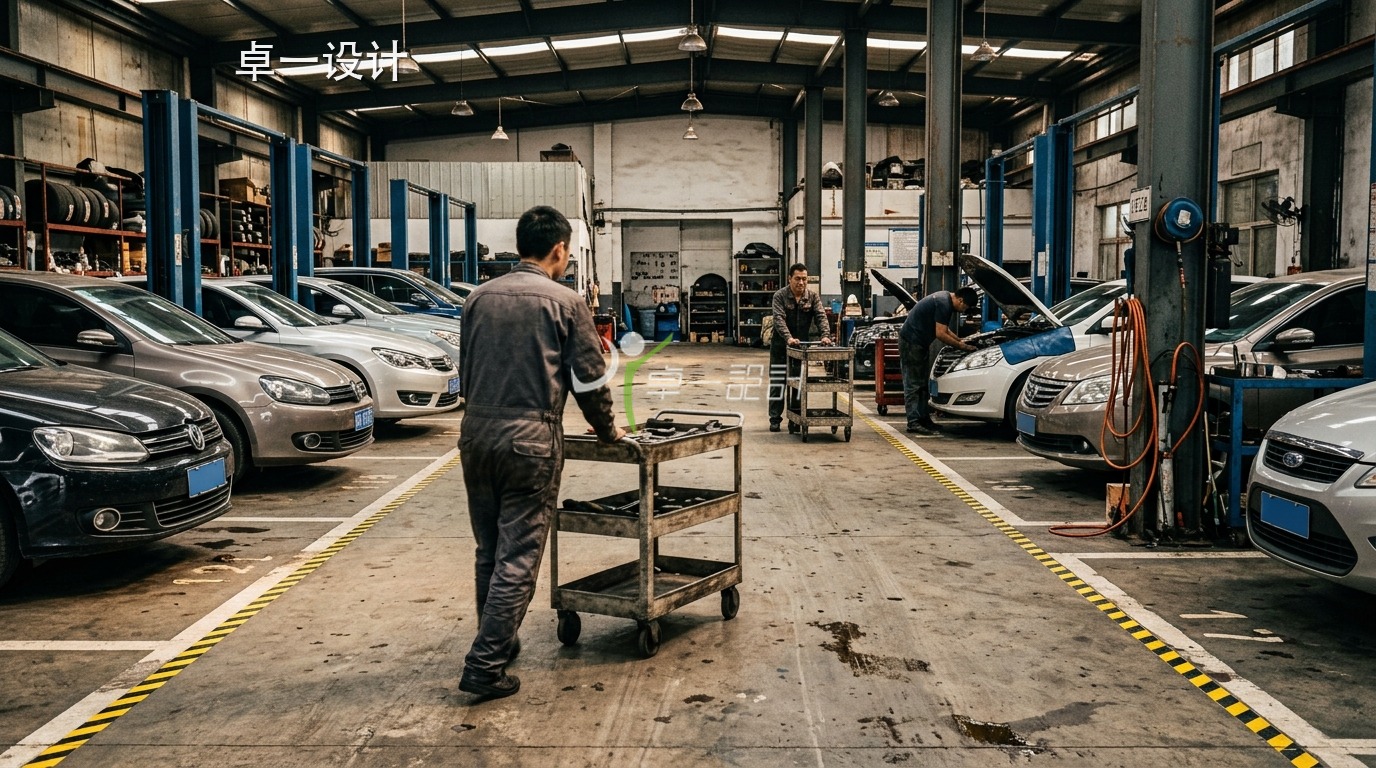 Workshop upgrades should reduce vehicle moving, detours and temporary stacking.