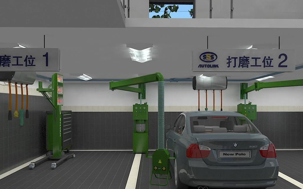 湖南长沙综合汽车维修厂设计案例-汽车之链 湖南长沙 Auto Workshop 汽修厂空间设计效果图 9