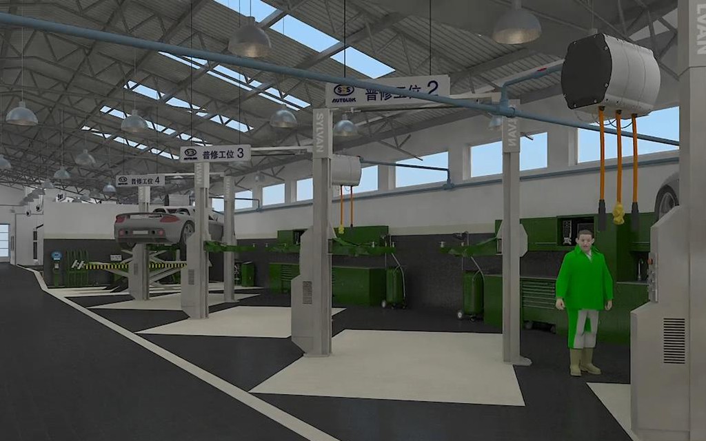 湖南长沙综合汽车维修厂设计案例-汽车之链 湖南长沙 Auto Workshop 汽修厂空间设计效果图 12