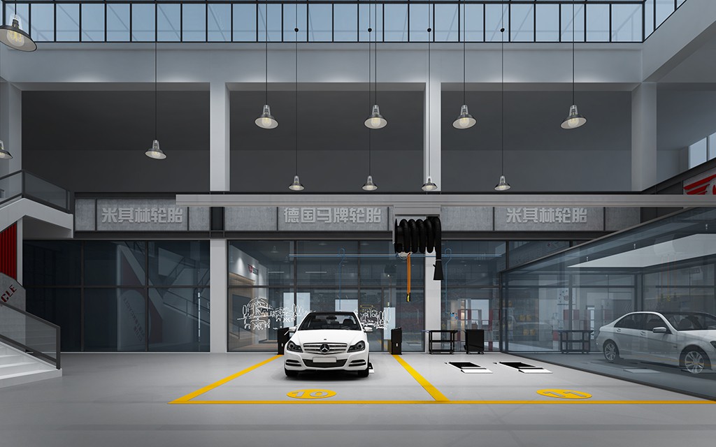 安徽宿州二类汽修厂设计案例-邦驰之星 安徽宿州 Auto Workshop 汽修厂空间设计效果图 17