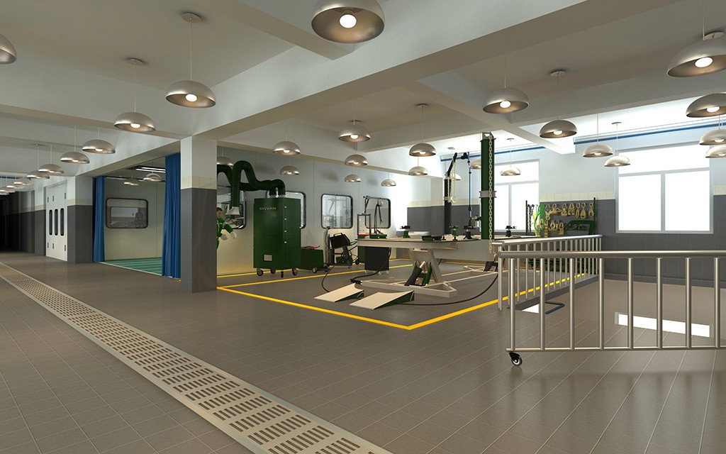 河北秦皇岛综合汽修厂设计案例-宝通 河北秦皇岛市 综合维修厂 汽修厂空间设计效果图 12