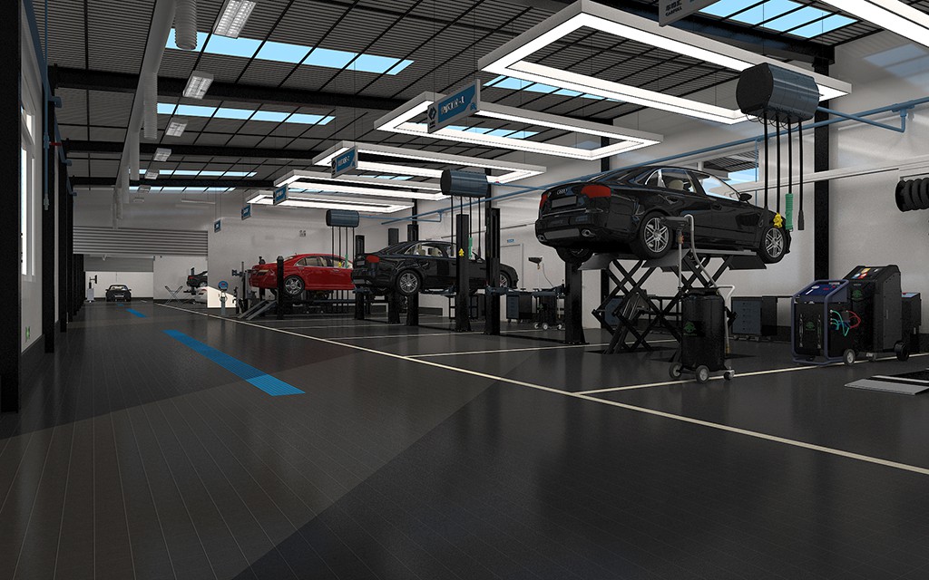 北京综合汽车维修厂设计案例-车峰汇 北京 Auto Workshop 汽修厂空间设计效果图 9