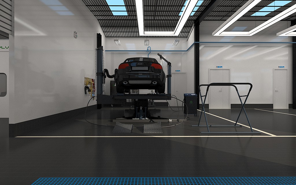 北京综合汽车维修厂设计案例-车峰汇 北京 Auto Workshop 汽修厂空间设计效果图 11