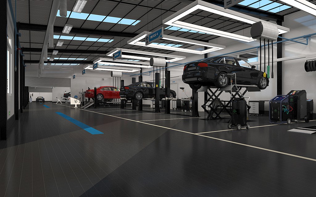 北京综合汽车维修厂设计案例-车峰汇 北京 Auto Workshop 汽修厂空间设计效果图 12