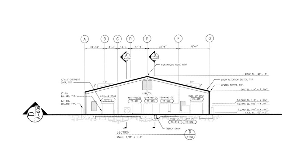 工程车维修厂设计案例-沙特工程车维修厂 沙特阿拉伯图拉伊夫 商用车维修 / 海外案例 汽车维修厂施工图与车间布局图 2