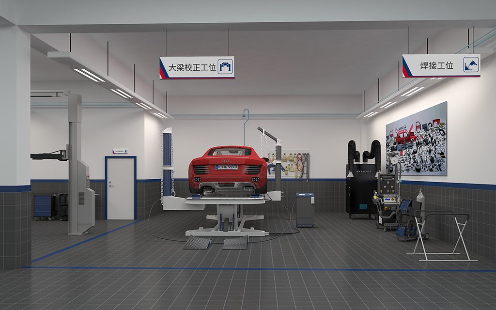 北京综合汽修厂设计案例-懂车行 北京来广营 Auto Workshop 汽修厂空间设计效果图 11