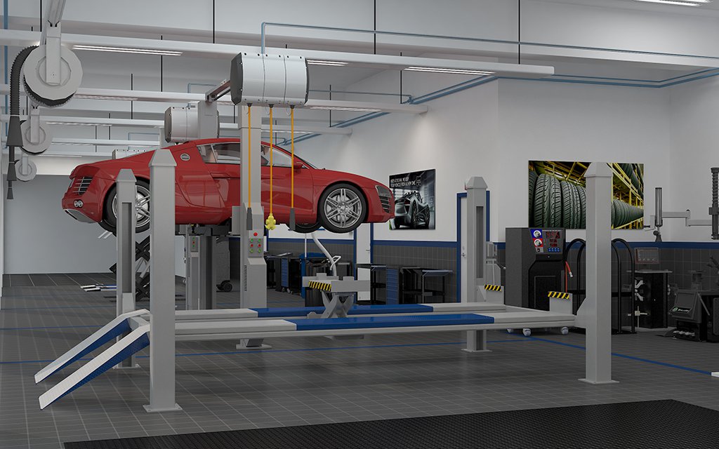 北京综合汽修厂设计案例-懂车行 北京来广营 Auto Workshop 汽修厂空间设计效果图 12
