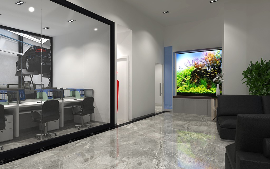 HengDeBao Shiyan, Hubei, China Full-Service Repair Shop auto repair shop spatial design rendering 5