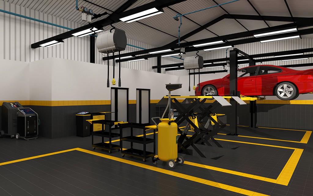 福建晋江综合汽车修理厂设计案例-i车帮 福建晋江 Auto Workshop 汽修厂空间设计效果图 12