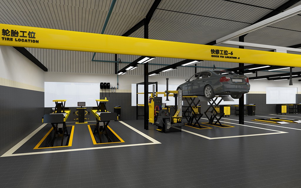 福建晋江综合汽车修理厂设计案例-i车帮 福建晋江 Auto Workshop 汽修厂空间设计效果图 19