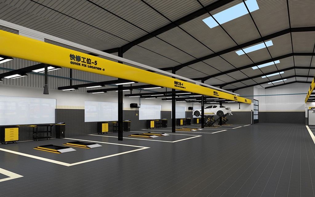 福建晋江综合汽车修理厂设计案例-i车帮 福建晋江 Auto Workshop 汽修厂空间设计效果图 20