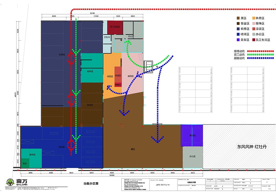 Fok Xiangyang, Hubei, China Full-Service Repair Shop / Overseas Case automotive workshop layout and construction drawing 1