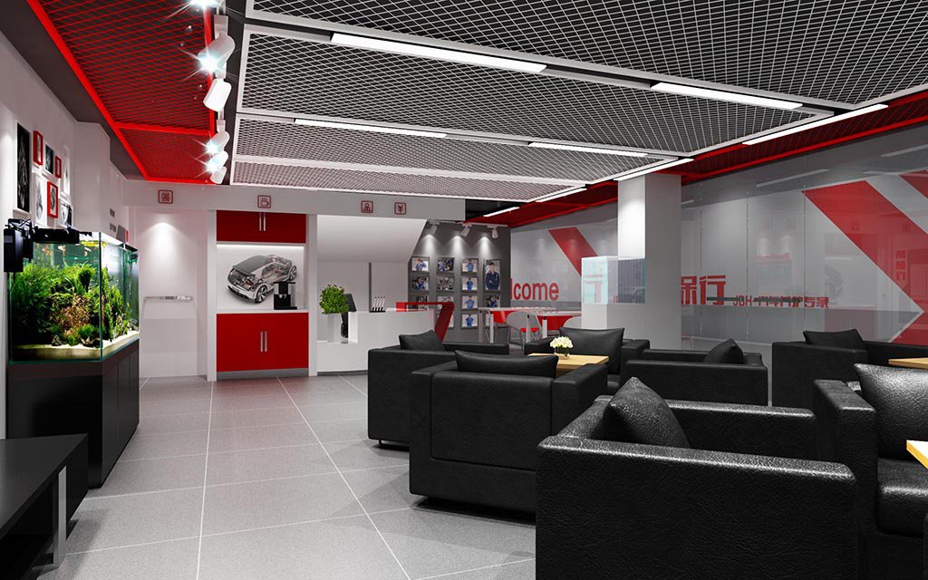 JingBaoHang Yuelu District, Changsha, China Full-Service Repair Shop auto repair shop spatial design rendering 4