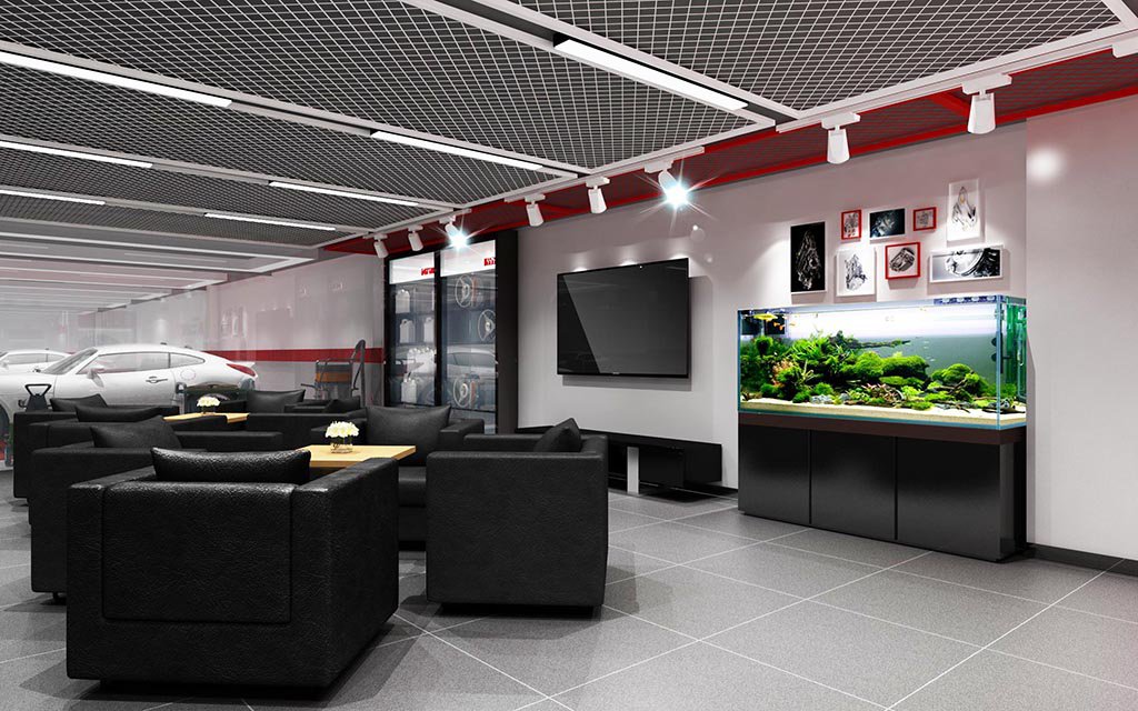 JingBaoHang Yuelu District, Changsha, China Full-Service Repair Shop auto repair shop spatial design rendering 5