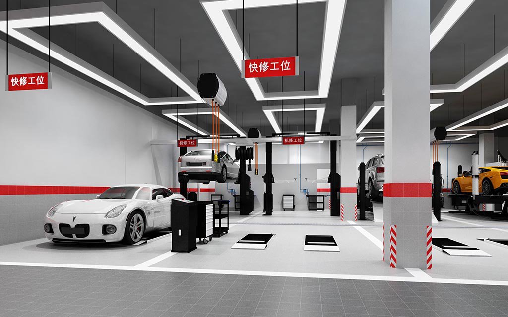 JingBaoHang Yuelu District, Changsha, China Full-Service Repair Shop auto repair shop spatial design rendering 10