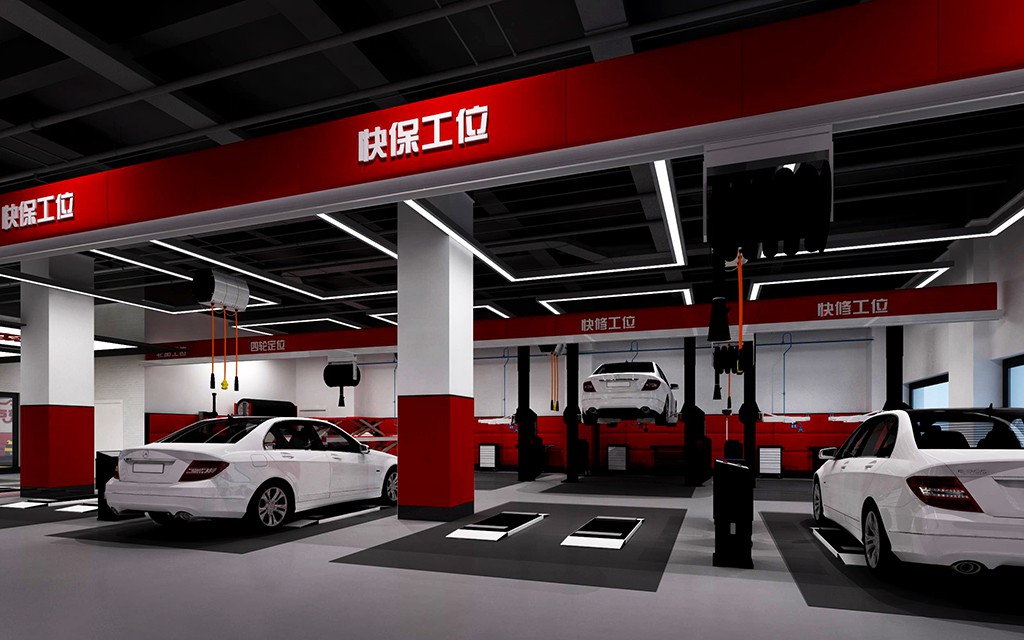 北京汽车快修店设计案例-京东伙伴店 北京 Mechanical Repair Shop 汽修厂空间设计效果图 12