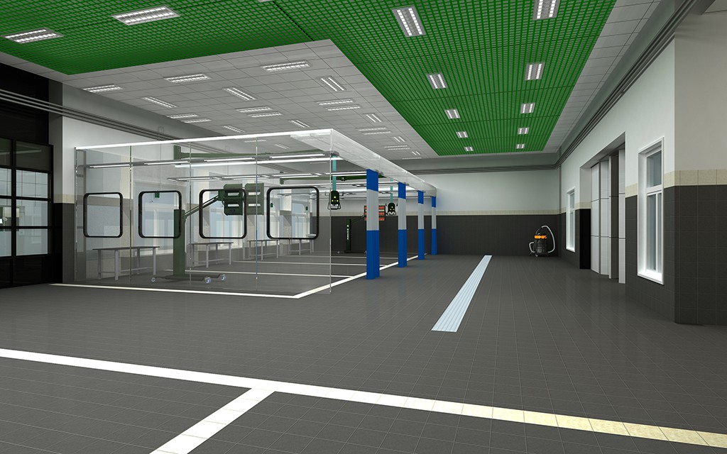 JingXin Beijing, China Full-Service Repair Shop auto repair shop spatial design rendering 15