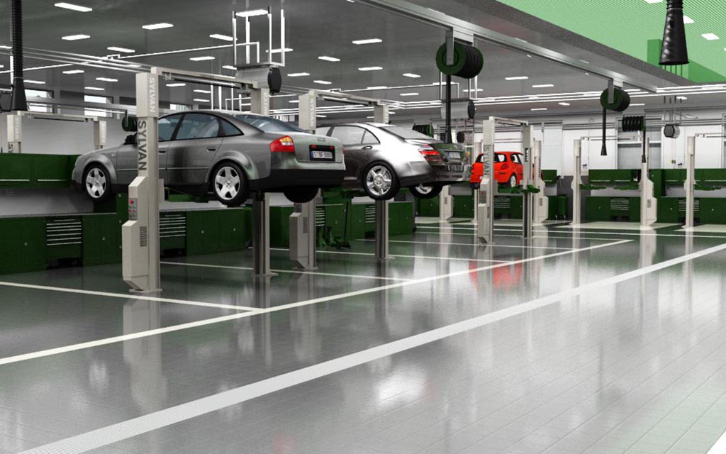 JingXin Beijing, China Full-Service Repair Shop auto repair shop spatial design rendering 18