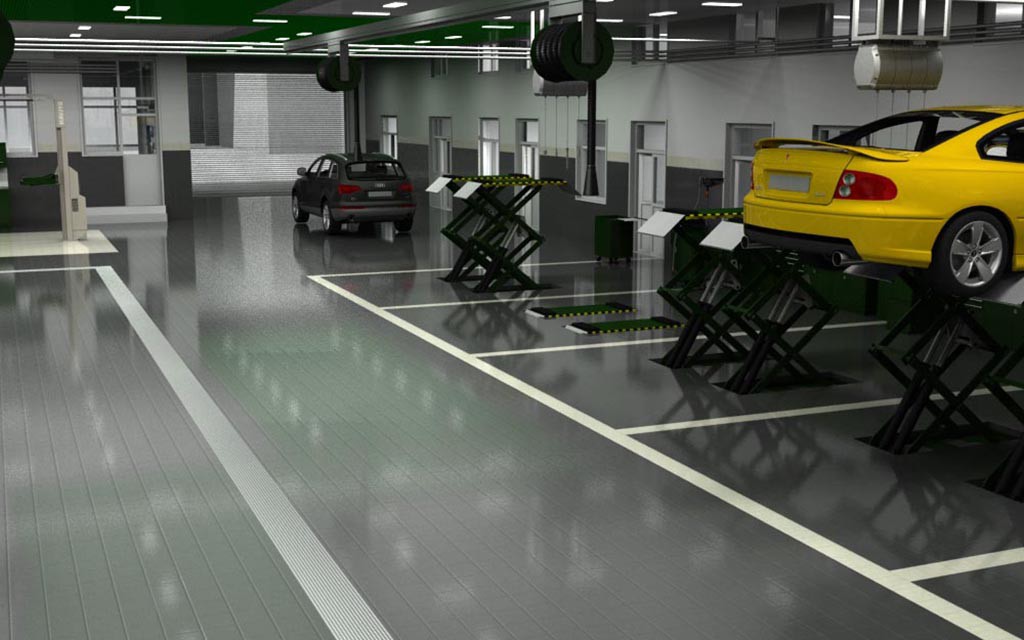JingXin Beijing, China Full-Service Repair Shop auto repair shop spatial design rendering 19