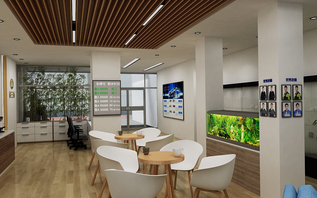 JinSanHai Jinan, Shandong, China Full-Service Repair Shop / Quick Service auto repair shop spatial design rendering 9