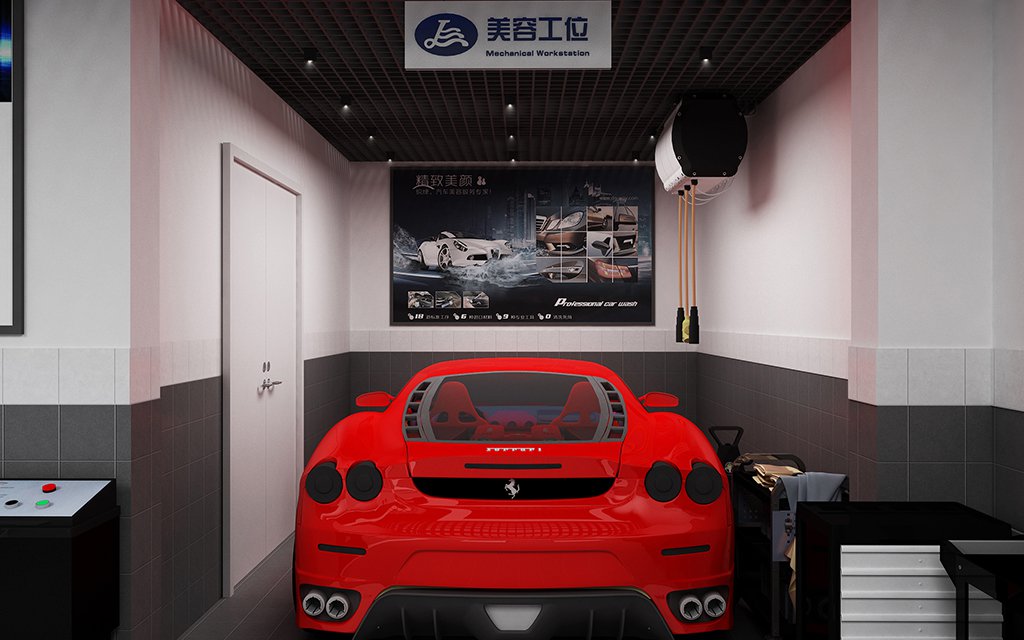 JinSanHai Jinan, Shandong, China Full-Service Repair Shop / Quick Service auto repair shop spatial design rendering 10
