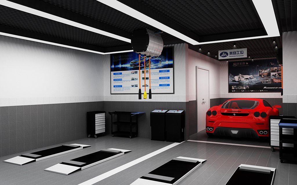 JinSanHai Jinan, Shandong, China Full-Service Repair Shop / Quick Service auto repair shop spatial design rendering 11