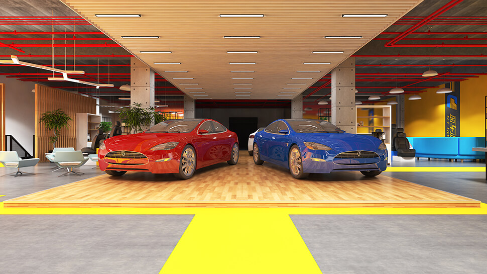 Chifeng Licheyuan Auto Repair Shop Chifeng, Inner Mongolia, China Full-Service Repair Shop auto repair shop spatial design rendering 1