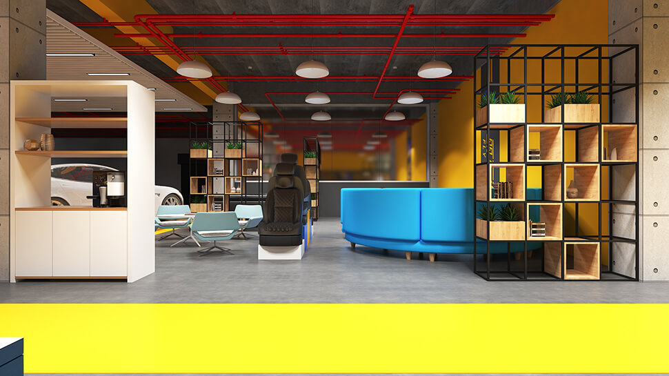 Chifeng Licheyuan Auto Repair Shop Chifeng, Inner Mongolia, China Full-Service Repair Shop auto repair shop spatial design rendering 2