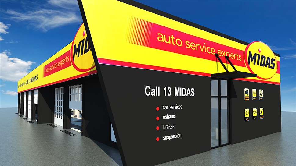 国外汽车快修连锁店设计案例-美国MIDAS 美国加州 Mechanical Repair Shop 汽修厂空间设计效果图 2