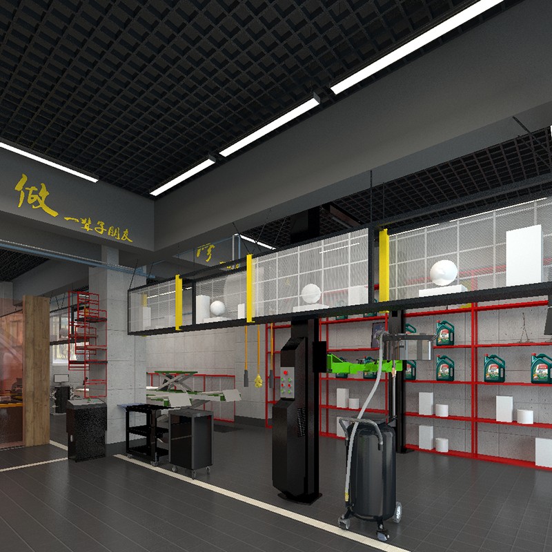 辽宁沈阳汽车快修连锁店设计案例-南星 辽宁沈阳 Mechanical Repair Shop 汽修厂空间设计效果图 5