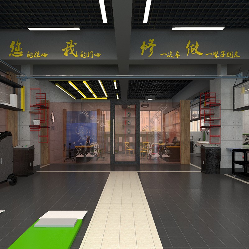辽宁沈阳汽车快修连锁店设计案例-南星 辽宁沈阳 Mechanical Repair Shop 汽修厂空间设计效果图 6