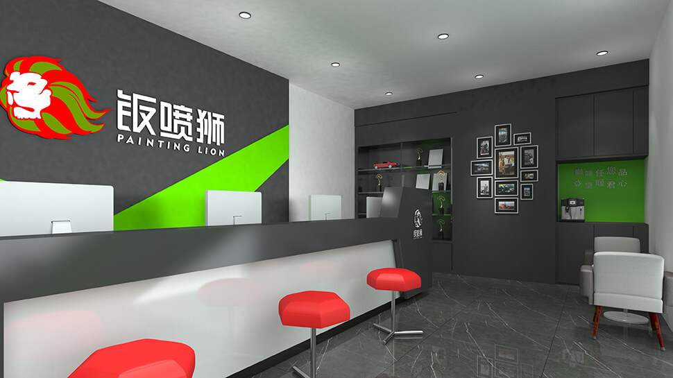 青海钣喷狮合作店设计案例-西宁钣喷狮 青海西宁 钣喷中心 / 品牌合作店 汽修厂空间设计效果图 5