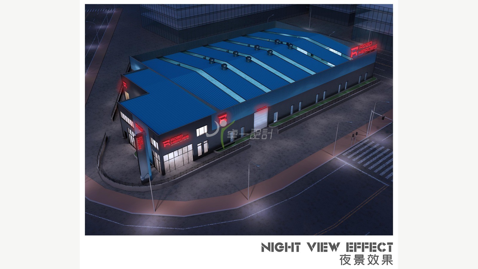 Road Heroes Myanmar 3,600 sqm Automotive Service Center Design Myanmar Full-Service Repair Shop / Collision Repair Center / Car Wash and Detailing / Chain Brand / Overseas Case auto repair shop spatial design rendering 1